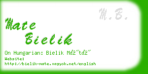 mate bielik business card